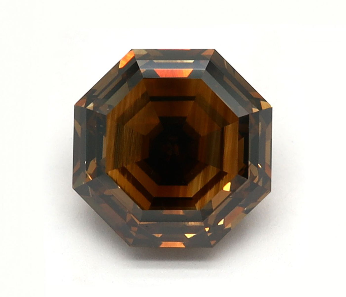 Octagonal Fancy Dark Brown Natural Diamond 1.08ct VS2 loose diamond