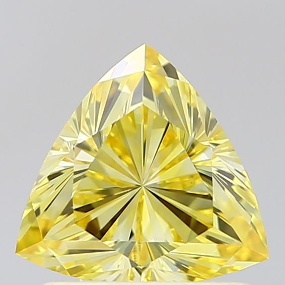Triangular Fancy Intense Yellow Lab-grown Diamond 1.04ct VVS2 loose diamond