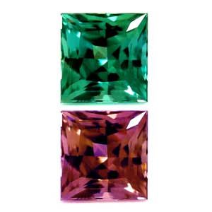 Square Green Alexandrite 0.12ct loose gemstone