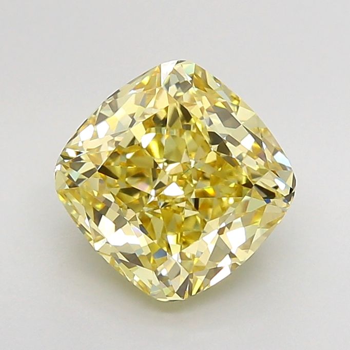 Cushion Fancy Yellow Lab-grown Diamond 3.04ct VS1 loose diamond