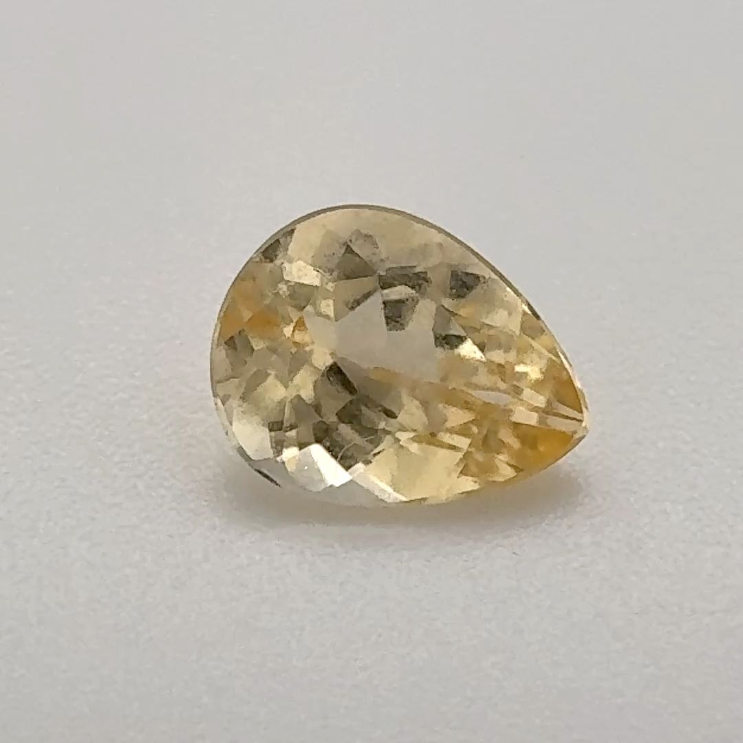 Pear Yellow Topaz 0.935ct loose gemstone