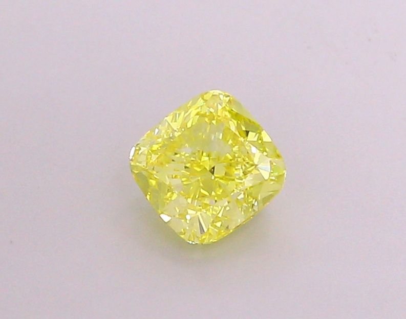Cushion Fancy Vivid Yellow Lab-grown Diamond 1.02ct VS1 loose diamond