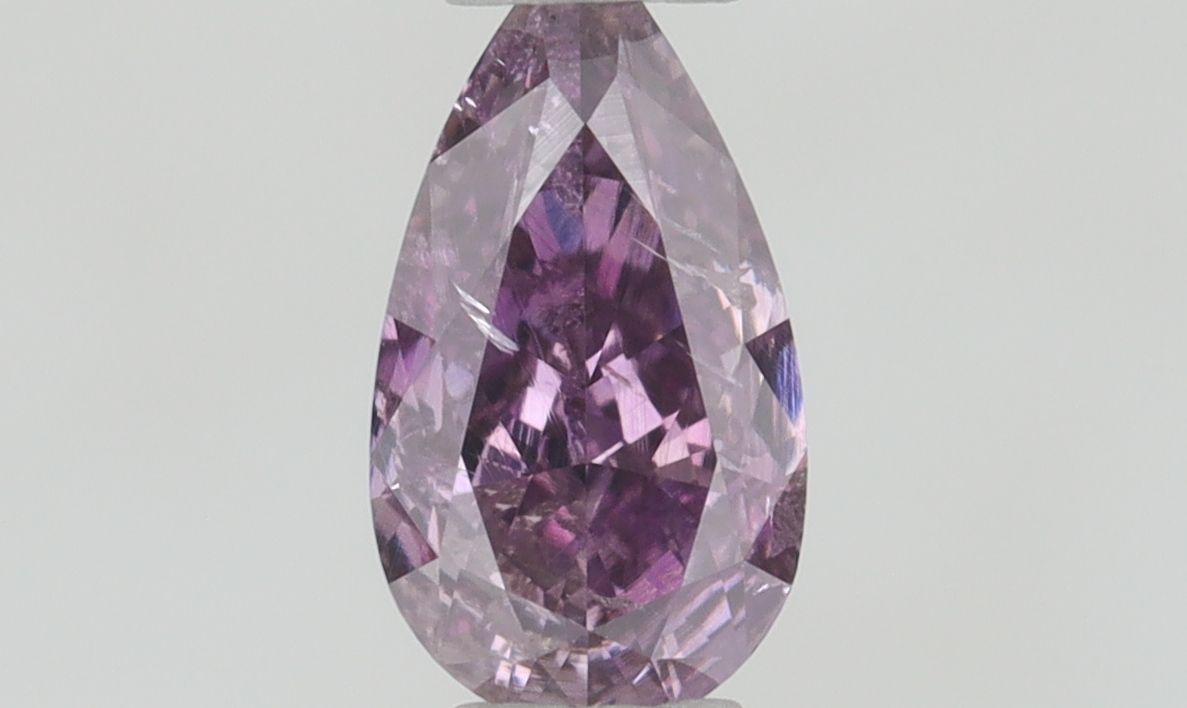 Pear Fancy Deep Purple Pink Natural Diamond 0.23ct I1 loose diamond
