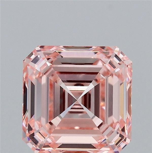 Square Emerald Fancy Intense Pink Lab-grown Diamond 2.57ct VS1 loose diamond