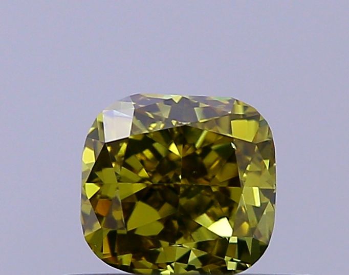 Cushion Fancy Green Natural Diamond 0.52ct SI1 loose diamond