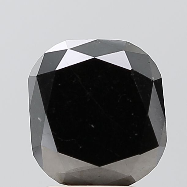 Cushion Fancy Black Natural Diamond 3.46ct VVS2 loose diamond