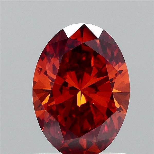 Oval Fancy Vivid Orange Lab-grown Diamond 1ct VVS2 loose diamond