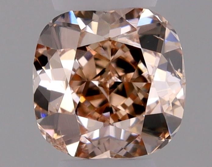 Cushion Fancy Pink Brown Natural Diamond 0.3ct SI2 loose diamond