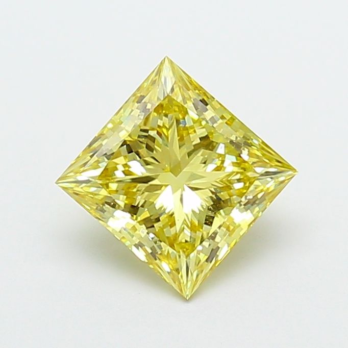Princess Fancy Yellow Lab-grown Diamond 2.06ct VS1 loose diamond