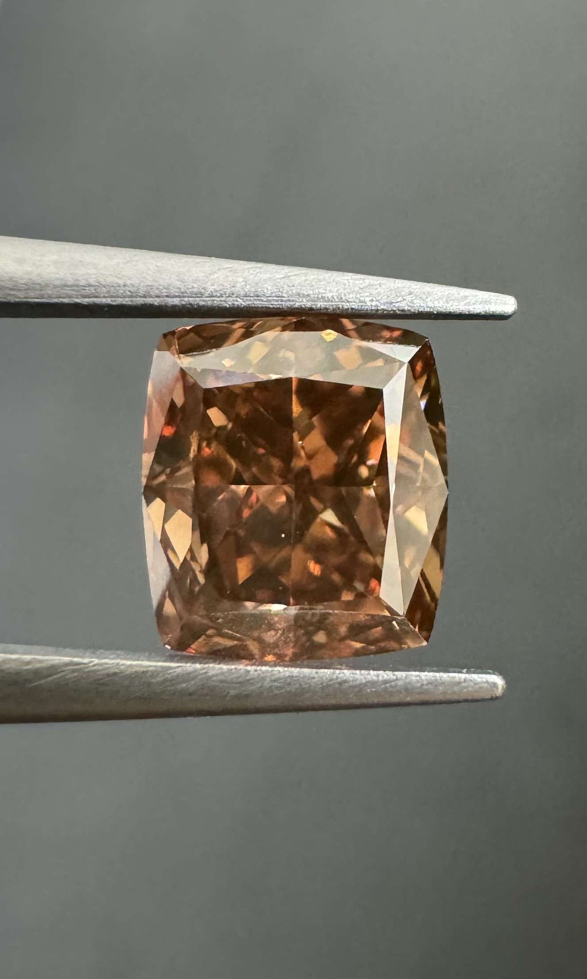 Cushion Fancy Deep Brownish Pinkish Orange Natural Diamond 1.51ct VS2 loose diamond