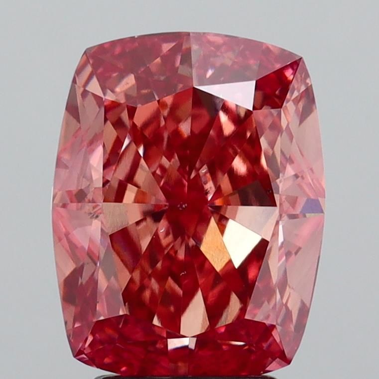 Cushion Fancy Vivid Brownish Pink Lab-grown Diamond 4.91ct VS2 loose diamond