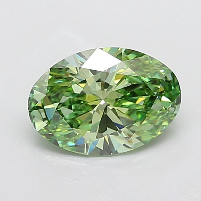 Oval Fancy Vivid Green Lab-grown Diamond 2.45ct VS1 loose diamond