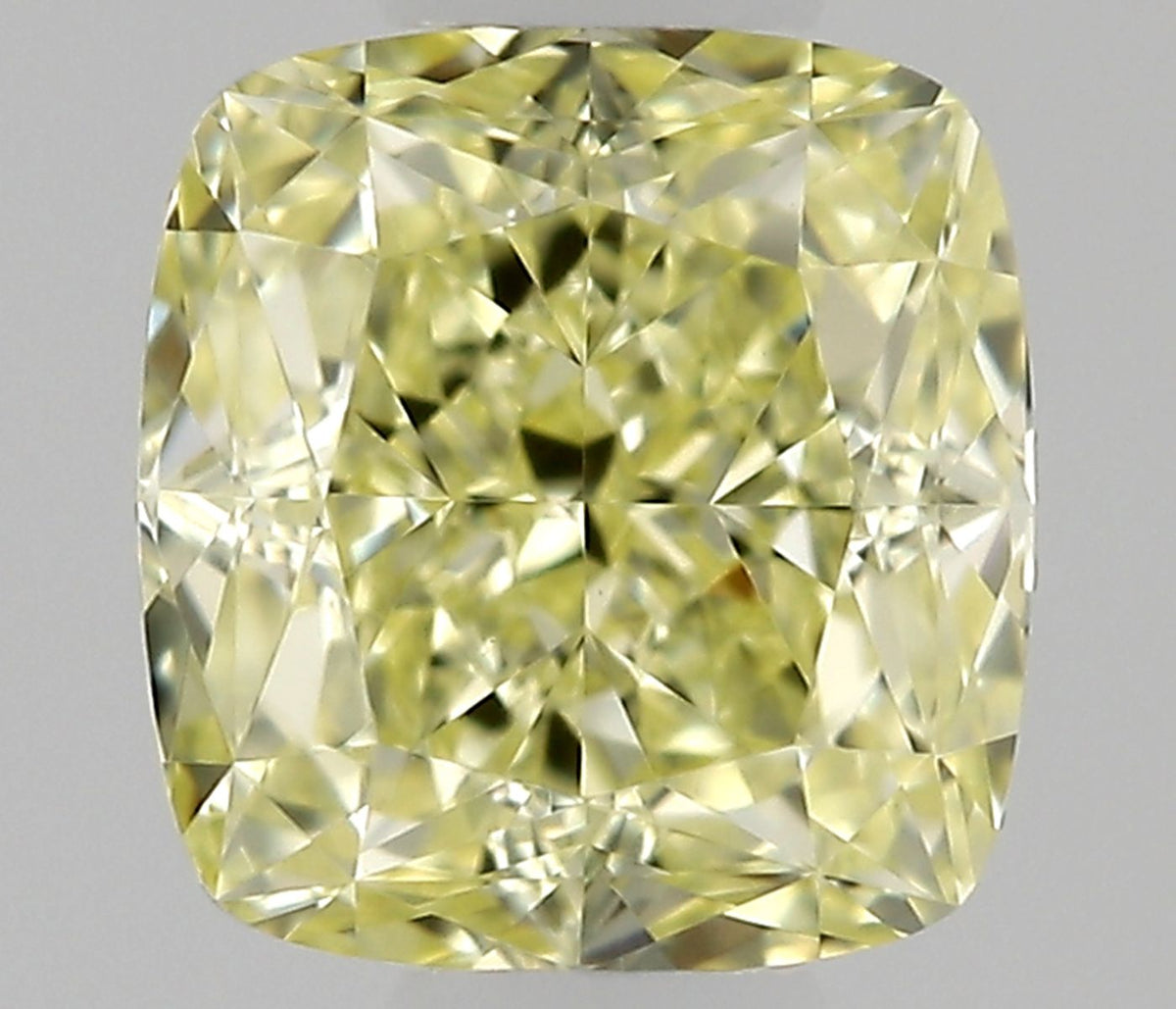Cushion Fancy Light Yellow Natural Diamond 0.4ct VS1 loose diamond