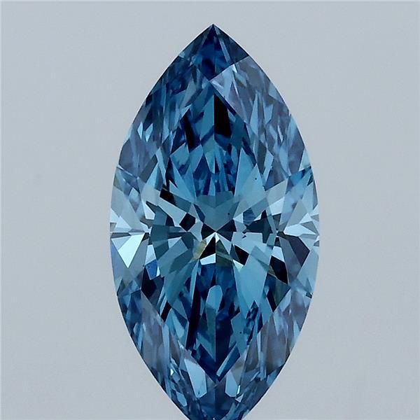 Marquise Fancy Vivid Blue Lab-grown Diamond 1.62ct VS1 loose diamond