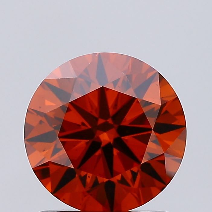 Round Fancy Vivid Orange Lab-grown Diamond 1.3ct VS2 loose diamond