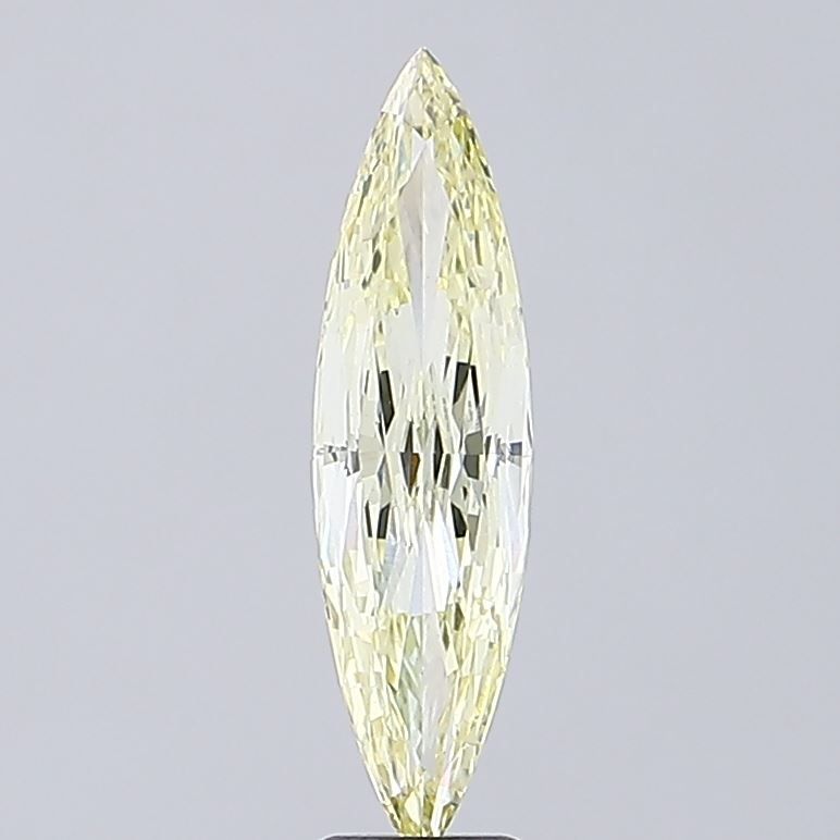 Marquise Fancy Light Yellow Lab-grown Diamond 2.66ct VS1 loose diamond