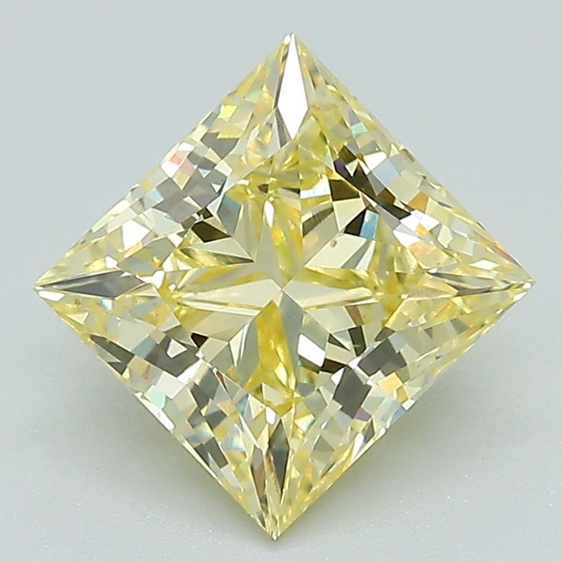 Princess Fancy Intense Yellow Lab-grown Diamond 2.48ct VS1 loose diamond