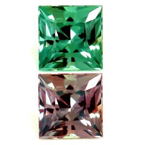 Square Green Alexandrite 0.12ct loose gemstone
