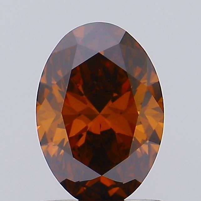 Oval Fancy Vivid Orange Lab-grown Diamond 1.05ct VVS2 loose diamond