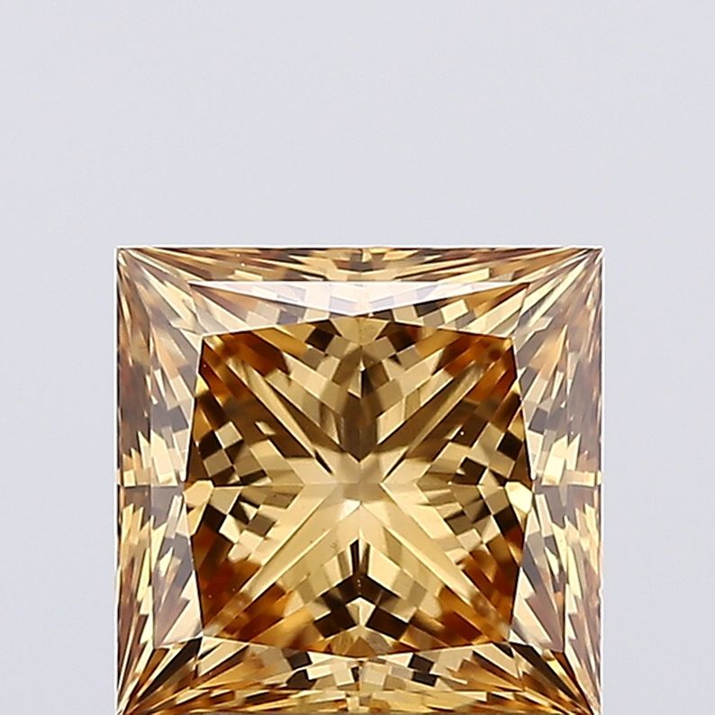 Princess Champagne Lab-grown Diamond 2.09ct VS1 loose diamond