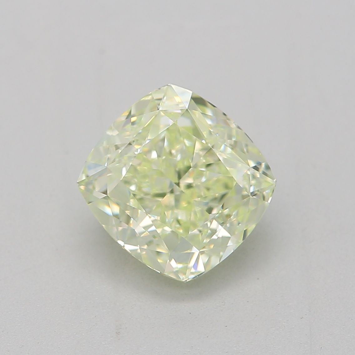 Cushion Fancy Light Yellow Green Natural Diamond 1ct IF loose diamond