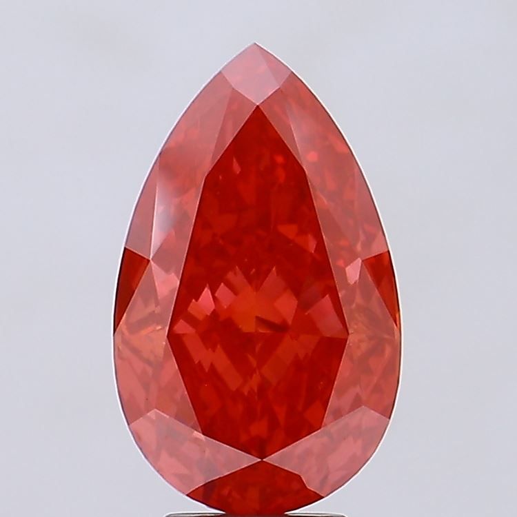 Pear Fancy Vivid Red Lab-grown Diamond 6.54ct VS2 loose diamond