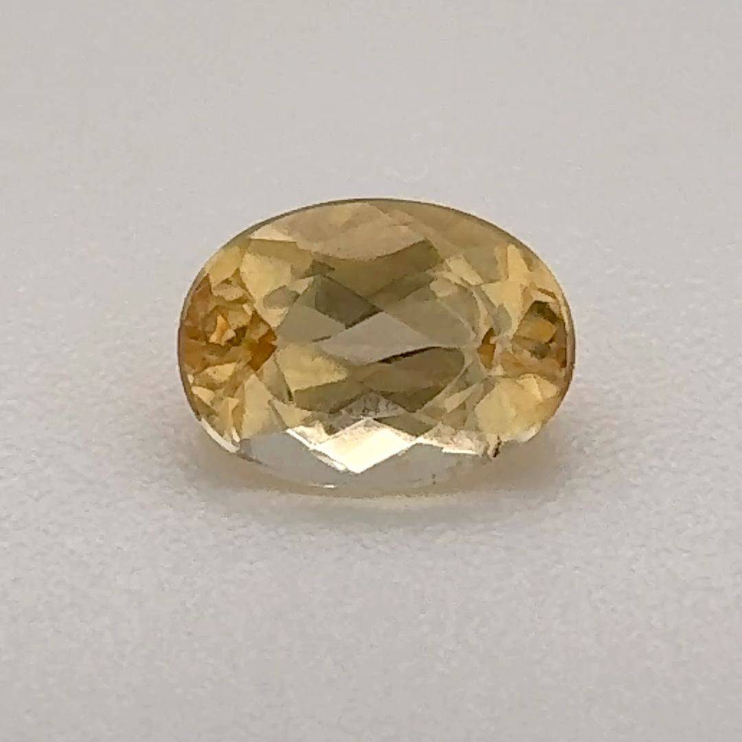 Oval Yellow Topaz 0.635ct loose gemstone