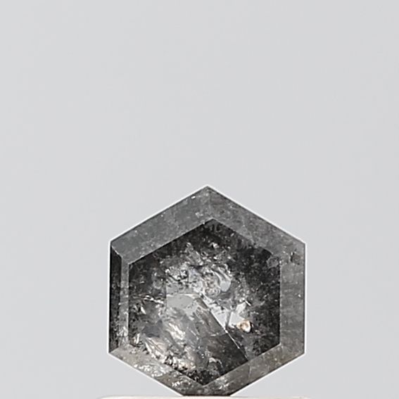 Hexagonal Salt And Pepper Natural Diamond 0.57ct VS1 loose diamond