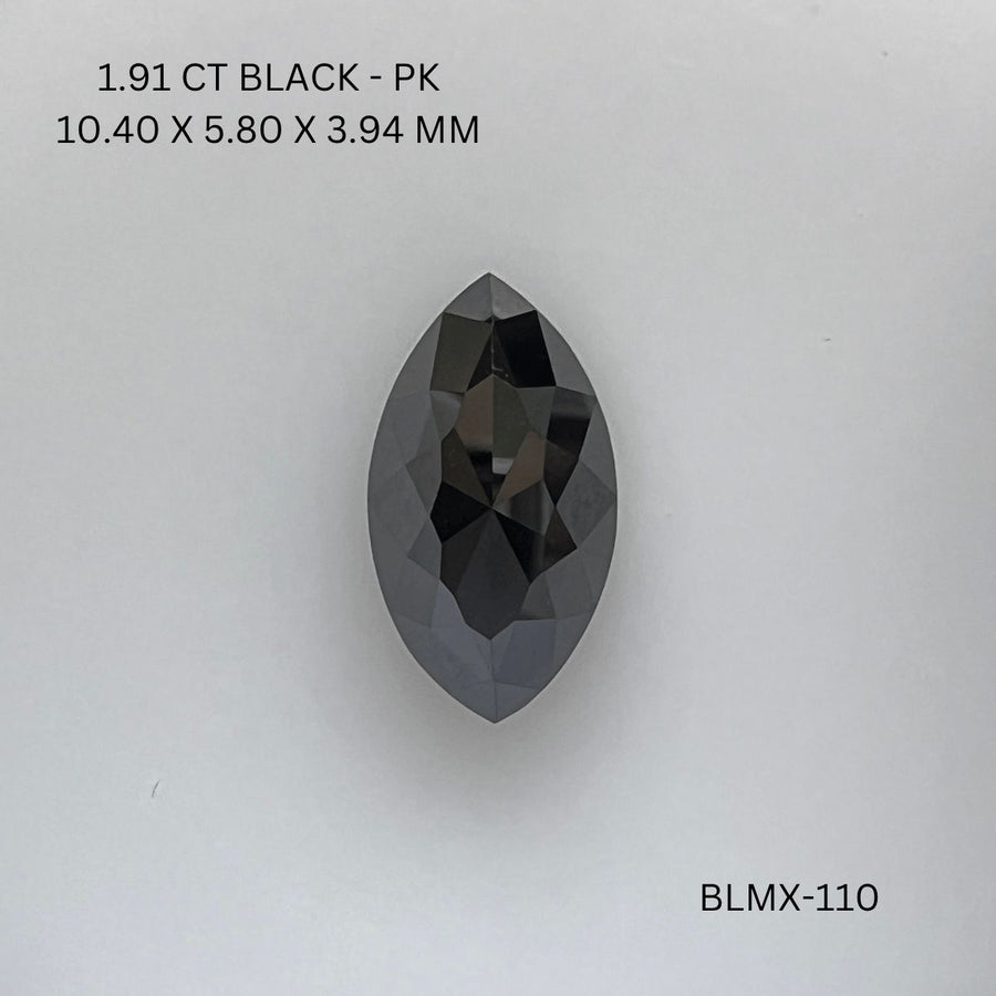 Marquise Black Natural Diamond 1.91ct I1 loose diamond