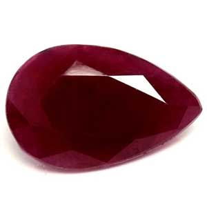 Pear Red Ruby 2.91ct loose gemstone