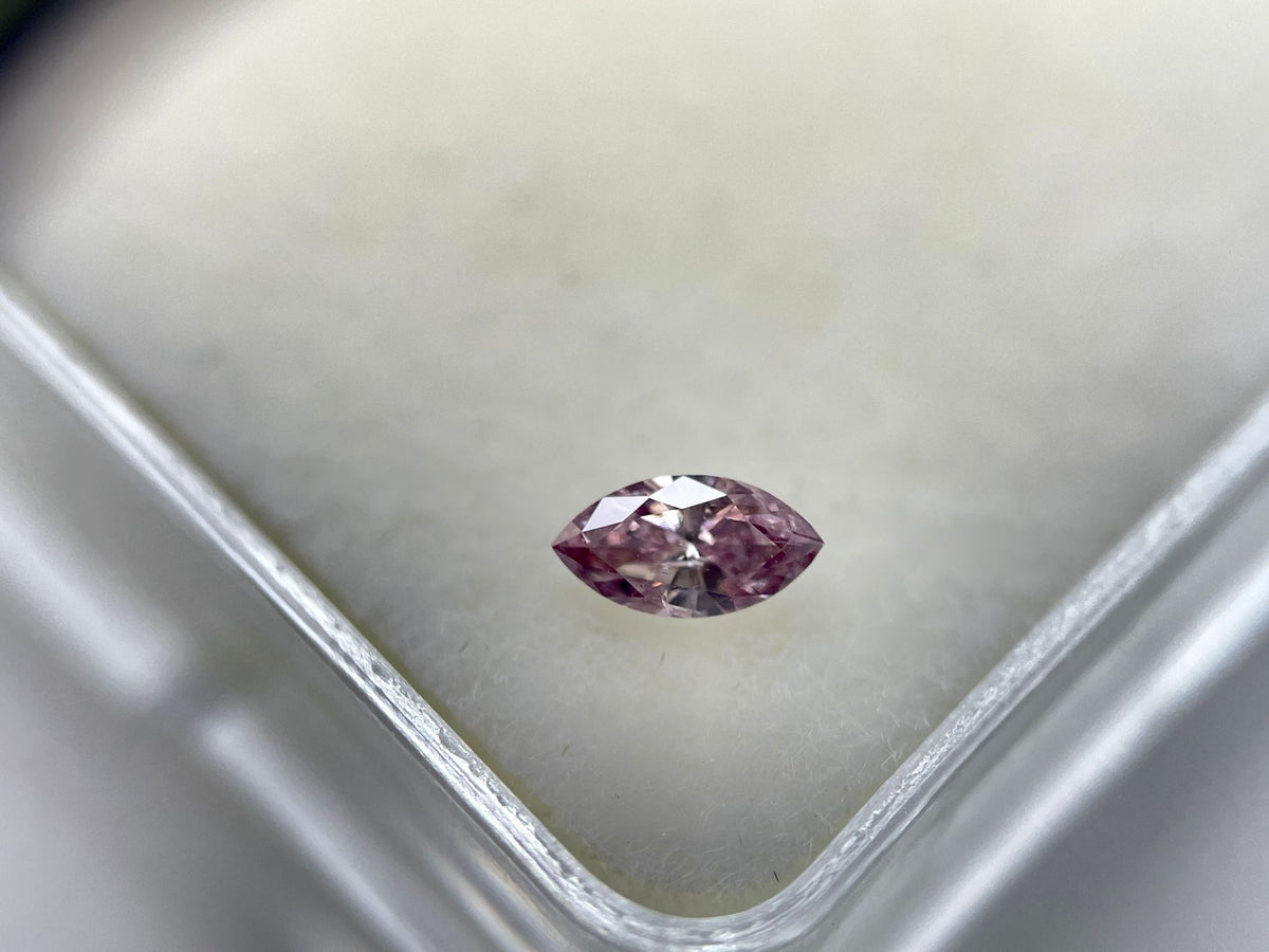 Marquise Fancy Purplish Pink Natural Diamond 0.09ct loose diamond