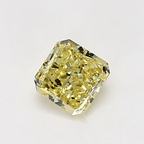 Radiant Fancy Intense Yellow Natural Diamond 0.61ct VS2 loose diamond
