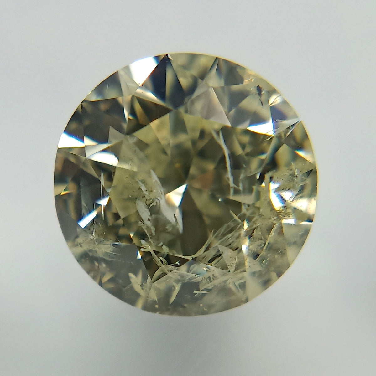 Round Very Light Yellow Natural Diamond 1.5ct I2 loose diamond