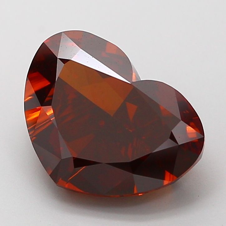 Heart Fancy Deep Brownish Orange Lab-grown Diamond 4.03ct VS1 loose diamond