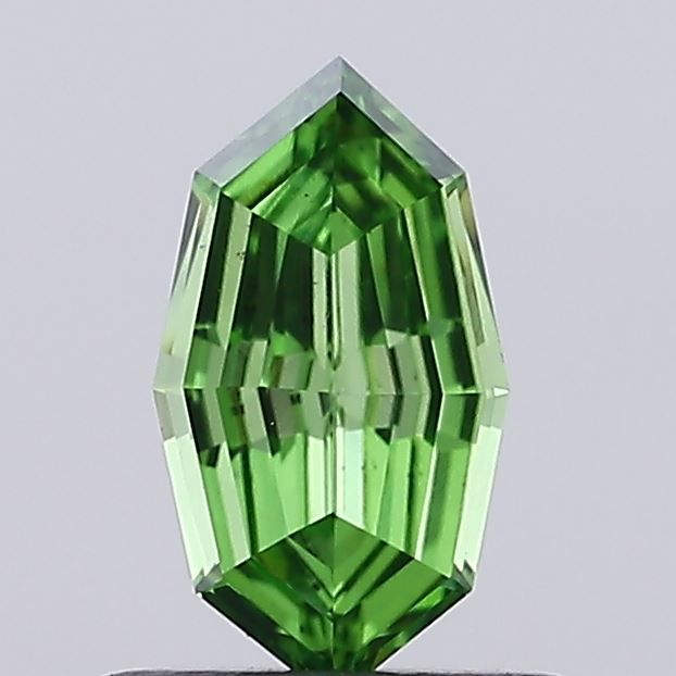 Octagonal Fancy Vivid Green Lab-grown Diamond 0.43ct VS1 loose diamond