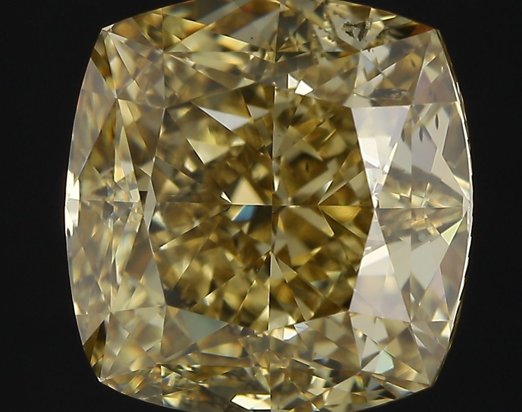 Cushion Fancy Brownish Yellow Natural Diamond 3.02ct SI1 loose diamond