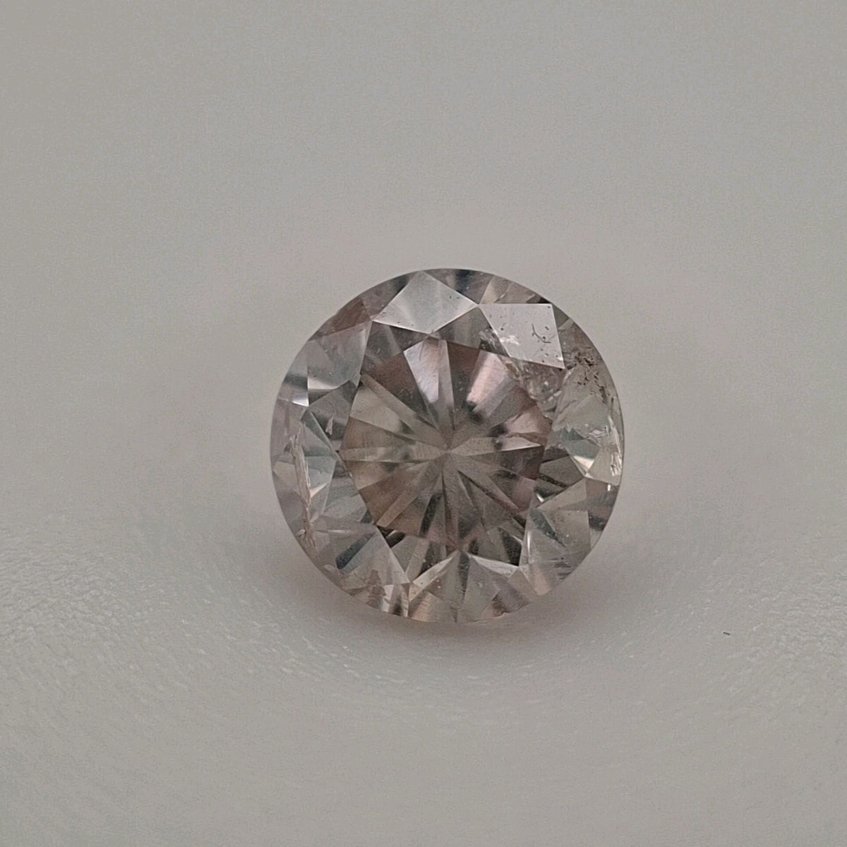 Round Fancy Brownish Pinkish Orange Natural Diamond 0.42ct I1 loose diamond