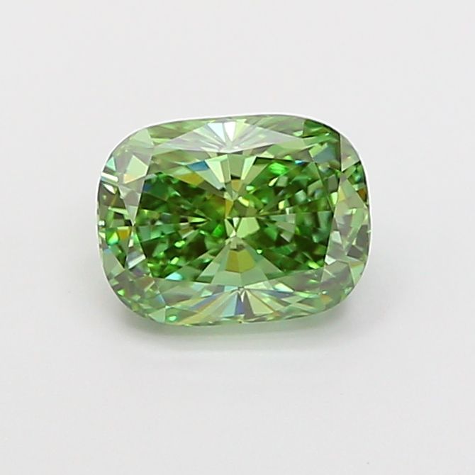 Cushion Fancy Vivid Green Lab-grown Diamond 1.09ct VVS2 loose diamond