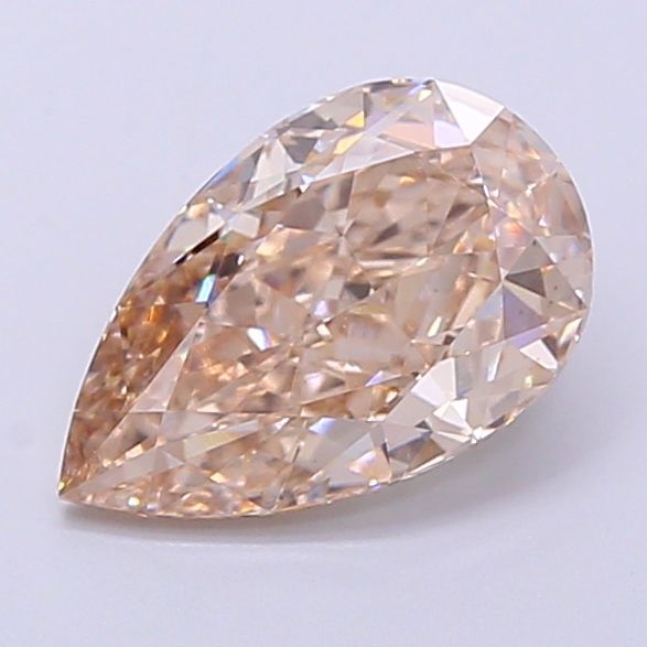 Pear Very Light Brown Lab-grown Diamond 1.8ct VS1 loose diamond
