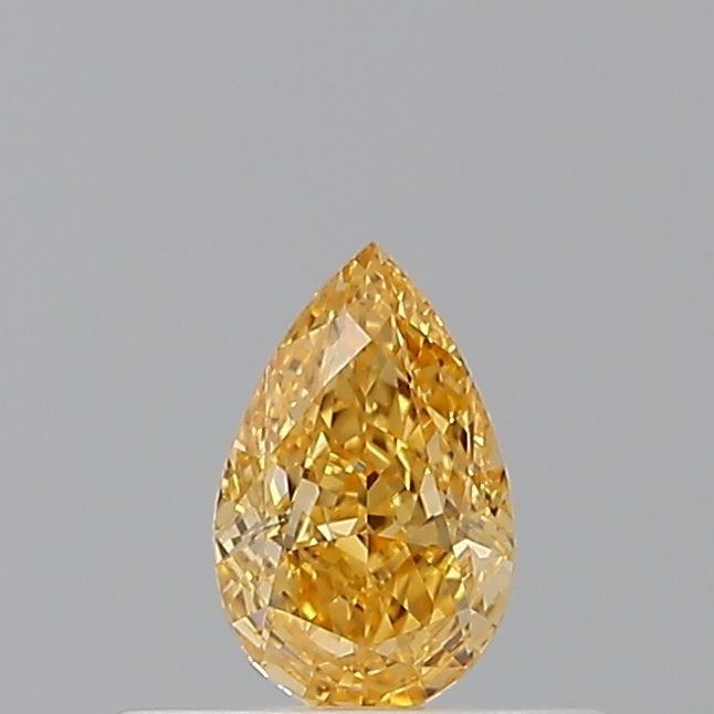 Pear Fancy Vivid Yellow Orange Natural Diamond 0.34ct VS1 loose diamond