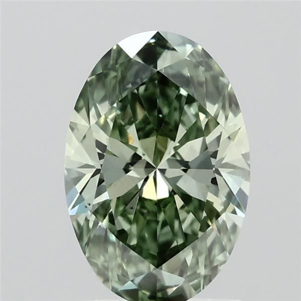 Oval Fancy Vivid Green Lab-grown Diamond 1.5ct VS2 loose diamond