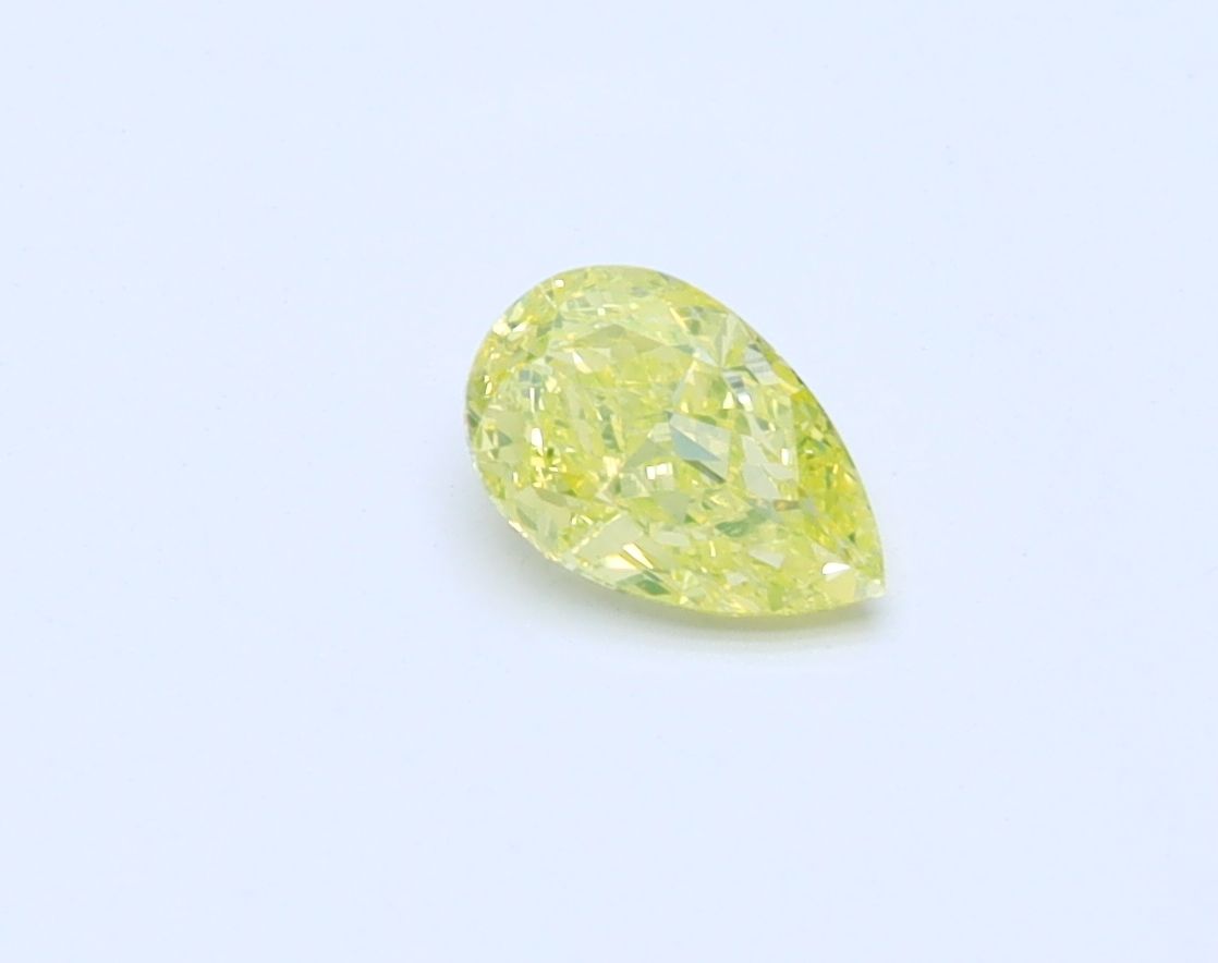 Pear Fancy Greenish Yellow Natural Diamond 0.32ct SI1 loose diamond