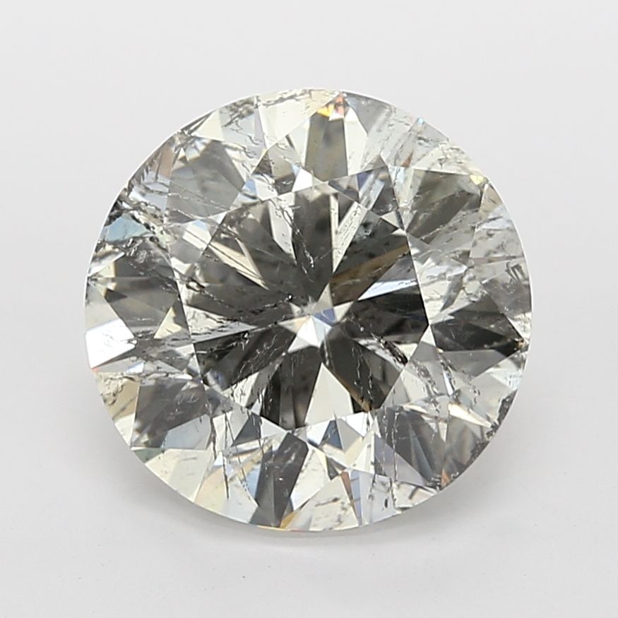 Round Faint Gray Natural Diamond 5.07ct I2 loose diamond