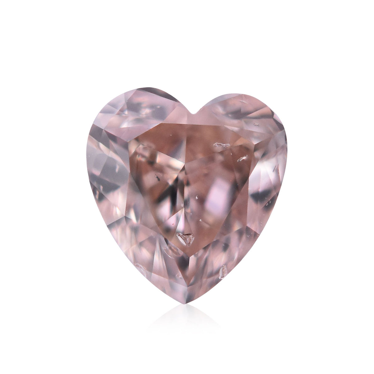 Heart Fancy Orangey Pink Natural Diamond 0.31ct loose diamond