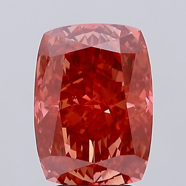 Cushion Fancy Vivid Red Lab-grown Diamond 5.01ct VS1 loose diamond