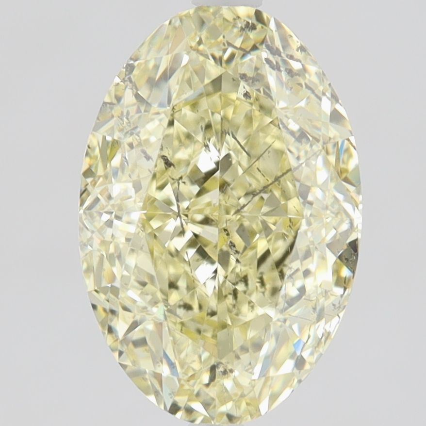 Oval Fancy Yellow Natural Diamond 2ct I1 loose diamond