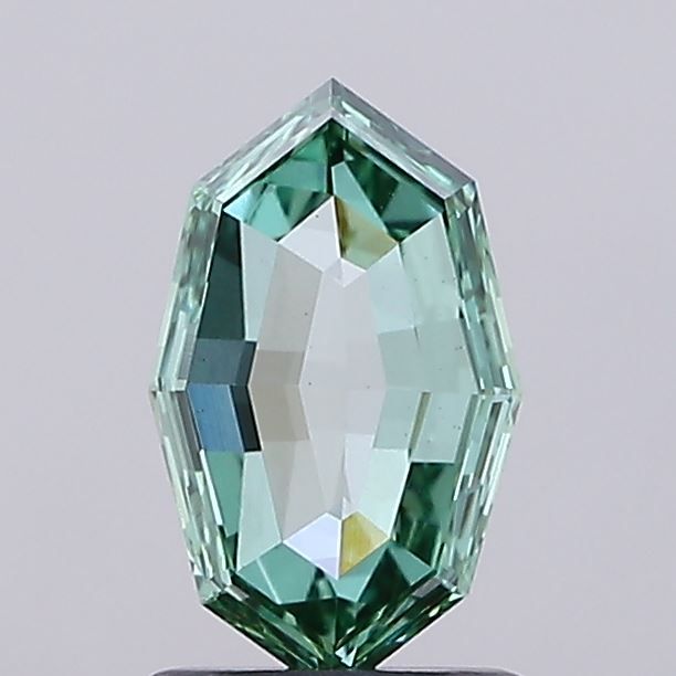 Octagonal Fancy Vivid Green Lab-grown Diamond 0.9ct VS1 loose diamond