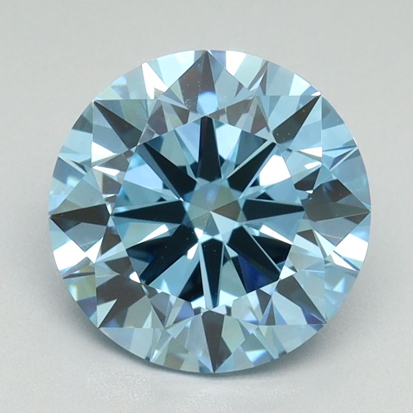 Round Fancy Vivid Blue Lab-grown Diamond 2.29ct VS1 loose diamond