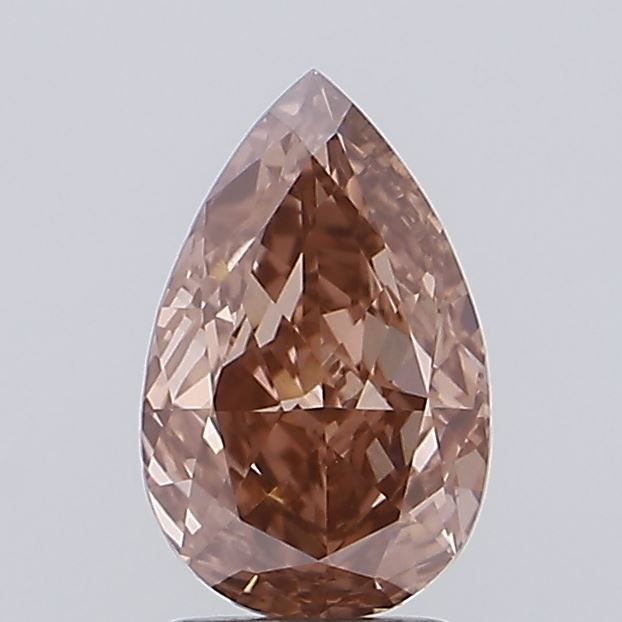 Pear Fancy Light Pinkish Brown Lab-grown Diamond 2.49ct VS1 loose diamond