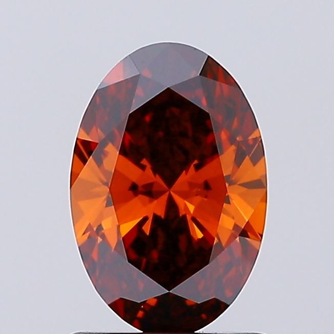 Oval Fancy Vivid Red Lab-grown Diamond 1.02ct VS1 loose diamond